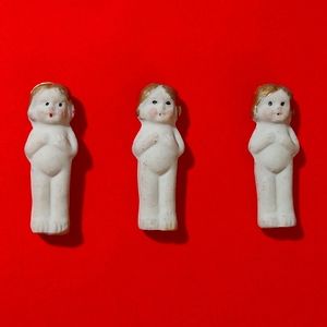 Three circa 1920-1940 Japan bisque figurines